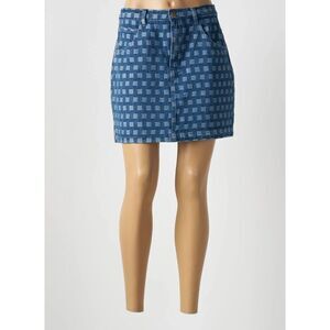 Molly Bracken Mini Jean Skirt Size Medium M Blue Check Printed Denim High Rise‎